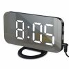 Digital LED Alarm Clock Mirror 2 USB Charger Ports Night Light LED Table Clock Snooze Function Adjustable Brightness Desk Clocks - Black-White - China