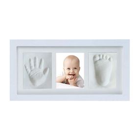 Baby Hand and Footprint Kit, Baby Footprint Kit, Newborn Keepsake Frame - Blue Clay