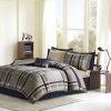 Plaid Comforter Set with Bed Sheets - as Pic