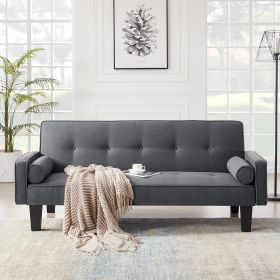 MEGA fabric sofa, medieval love seat sofa furniture, with pillows, living room button tufted sofa, pull point design - as Pic