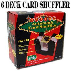 6 Deck Automatic Card Shuffler - Battery-Operated - GSHU-003