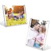 4Pcs Acrylic Photo Frames 5x7In Photo Display Vertically Horizontally Free Standing Desktop Picture Frame  - Transparent