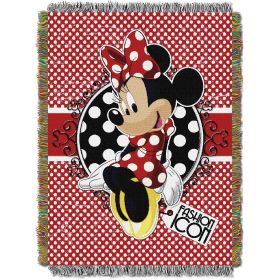 Minnie Bowtique-Forever Minnie Licensed 48"x 60" Woven Tapestry Throw by The Northwest Company - 1MIC/05100/0007/RET