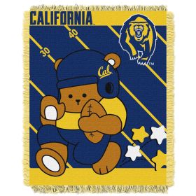 UC Berkley OFFICIAL Collegiate "Half Court" Baby Woven Jacquard Throw - 1COL/04401/0070/RET