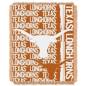 Texas OFFICIAL Collegiate "Double Play" Woven Jacquard Throw - 1COL/01903/0036/RET