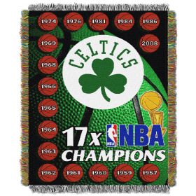 Celtics CS OFFICIAL National Basketball Association; Commemorative 48"x 60" Woven Tapestry Throw by The Northwest Company - 1NBA/05108/8002/RET