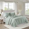 3 Piece Reversible Scalloped Edge Quilt Set - as Pic