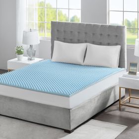 All Season Reversible Hypoallergenic 1.5" Cooling Mattress Topper - as Pic