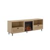 Coastal Rattan-Door TV Stand for TVs up to 10015' ‚Äì Coastal Oak - as Pic