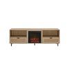 Coastal Rattan-Door TV Stand for TVs up to 10015' ‚Äì Coastal Oak - as Pic