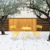 Round 2 Person - 23.6" Long Bistro Set (7 Colors Available) - Yellow