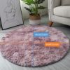 1pc, Non-Slip Plush Round Area Rug for Living Room and Kitchen - Soft and Durable Indoor Floor Mat for Home and Room Decor - 23.62 x 23.62 - Tie-dye D