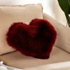 1pc Boho Love Heart Plush Throw Pillow - Fluffy Luxury Cushion for Couch, Sofa, Bed - Detachable and Machine Washable Home Decor - Pink - 40*50cm/15.7