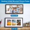 2Pcs Picture Frame 3 Opening Collage Frame 3 5x7IN Photo Black Picture Frame Desktop Wall Mounted Display Frame For Home Decoration - Photo Frame