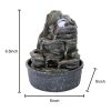 9.8inches Indoor Tabletop Fountain Cascading Fountain with Led Light & Crystal Ball - 9.8inches