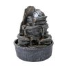 9.8inches Indoor Tabletop Fountain Cascading Fountain with Led Light & Crystal Ball - 9.8inches