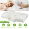 Bamboo Memory Foam Sleep Pillow Contoured Cervical Orthopedic Pillow Neck Support Breath Pillow - White