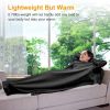 Wearable Fleece Blanket with Sleeves Cozy Warm Microplush Sofa Blanket Extra Soft Lightweight for Adult Women Men 3 Colors - Black