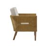 Handcrafted Rattan Upholstered Accent Arm Chair - as Pic