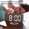 Digital LED Alarm Clock Mirror 2 USB Charger Ports Night Light LED Table Clock Snooze Function Adjustable Brightness Desk Clocks - Black-Red - China