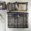 Plaid Comforter Set with Bed Sheets - as Pic