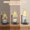 RAINBEAN Candle Warmer Lamp with Timer and Dimmer, Height Adjustable Electric Candle Lamp Warmer for Jar Scented Candles Dimmable Candle Melter - Blac