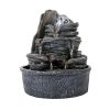 9.8inches Indoor Tabletop Fountain Cascading Fountain with Led Light & Crystal Ball - 9.8inches