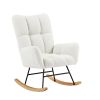 off white teddy fabric rocking chair - as Pic