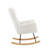 off white teddy fabric rocking chair - as Pic