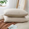 100% Washed Cotton Duvet Cover Set, Durable Fade-Resistant Natural Bedding Set (No Comforter) - Khaki - King