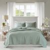 3 Piece Reversible Scalloped Edge Quilt Set - as Pic