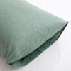 100% Washed Cotton Duvet Cover Set, Durable Fade-Resistant Natural Bedding Set (No Comforter) - Sage Green - Queen