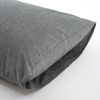 100% Washed Cotton Duvet Cover Set, Durable Fade-Resistant Natural Bedding Set (No Comforter) - Grey - Queen