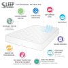 Cool/Warm Reversible Waterproof and Stain Release Mattress Pad - as Pic