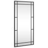 Wall Mirror Black 15.7"x31.5" Rectangle Iron - Black