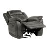 Classic Brownish Gray 1pc Reclining Chair Plush Comfort Pillow-Top Arms Vertical Tufting Solid Wood Transitional Living Room Furniture - as Pic