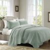 3 Piece Reversible Scalloped Edge Quilt Set - as Pic