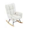 off white teddy fabric rocking chair - as Pic