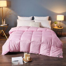 Down Duvet, Winter Duvet, Goose Down Duvet Core, Air Conditioner (Option: Pink-220* 240cm-4)